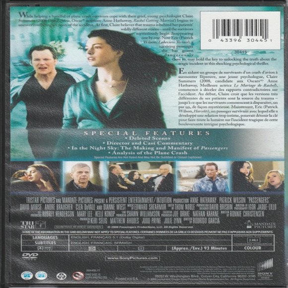 Passengers - 2008 Mystery Thriller Starring Anne Hathaway - Widescreen DVD - Picture 2 of 2